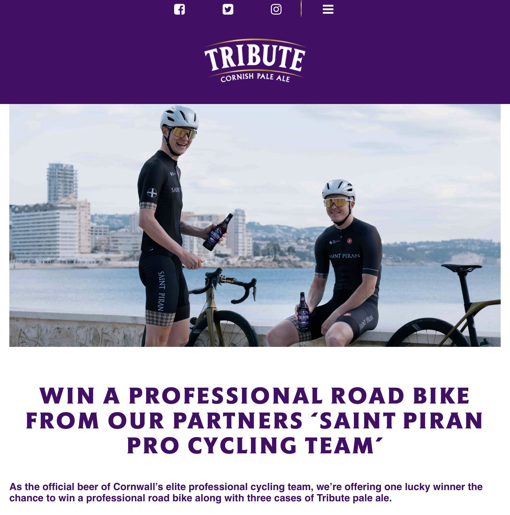 Saint Piran Win a bicycle