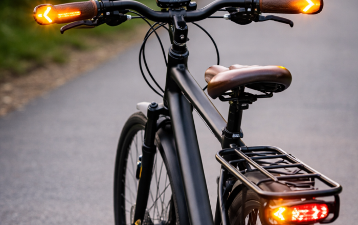 Bicycle Equipped with LED Turn Indicators for Urban Safety