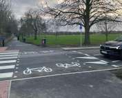 Tiger crossing for cyclists and pedestrians