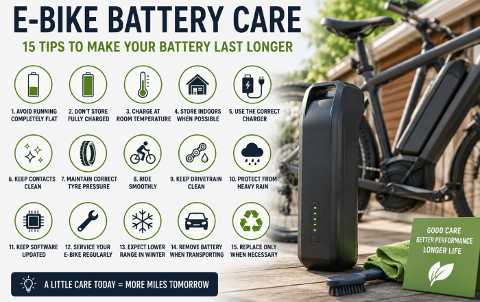 Electric Bike Battery Care: 15 Essential Tips to Make Your E-Bike Battery Last Longer