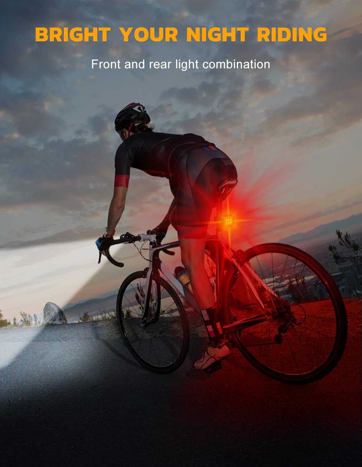 Bike Lights Set Super Bright, CIRYCASE USB Rechargeable Bike Light - Image 2