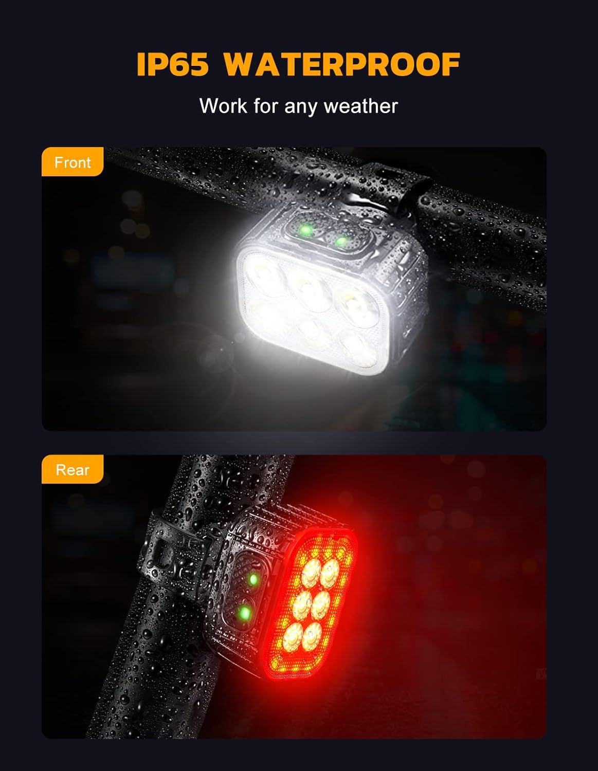 Bike Lights Set Super Bright, CIRYCASE USB Rechargeable Bike Light - Image 4