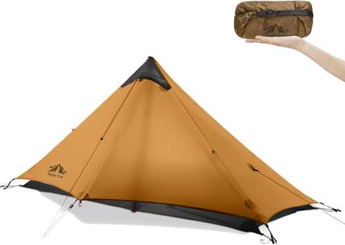 Night Cat Backpacking Tent 1 Person: Ultralight Camping Tent Waterproof Portable 1 Man Tent Trekking Hiking Outdoor