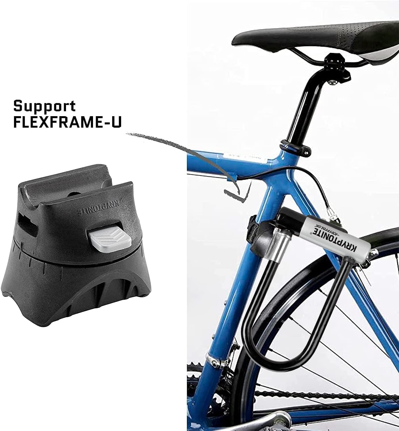 Kryptonite Kryptolok 12.7mm U-Lock with FlexFrame-U Bracket - Image 6