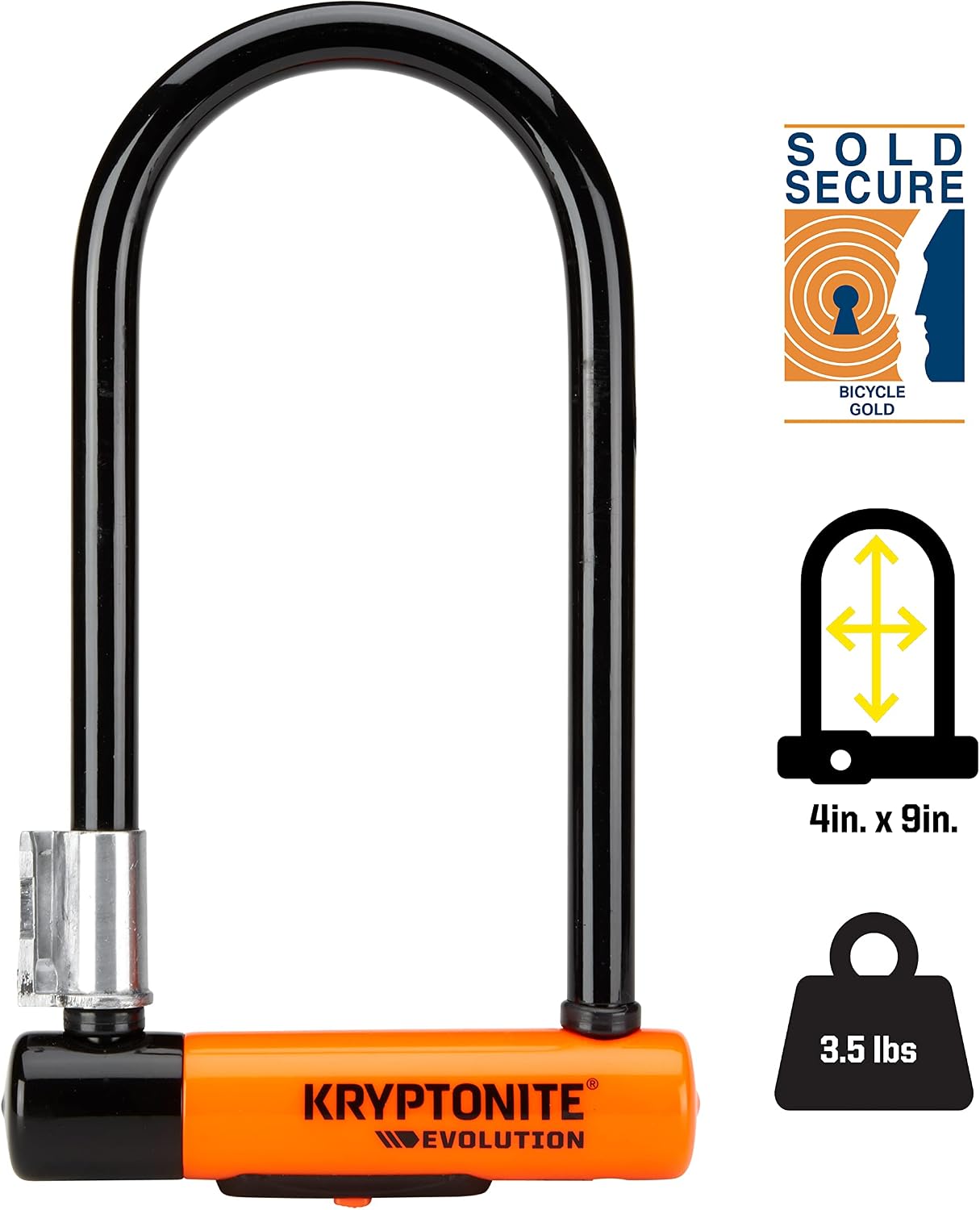 Kryptonite Evolution Standard Bike U-Lock, Heavy Duty Anti-Theft Bicycle U Lock - Image 4
