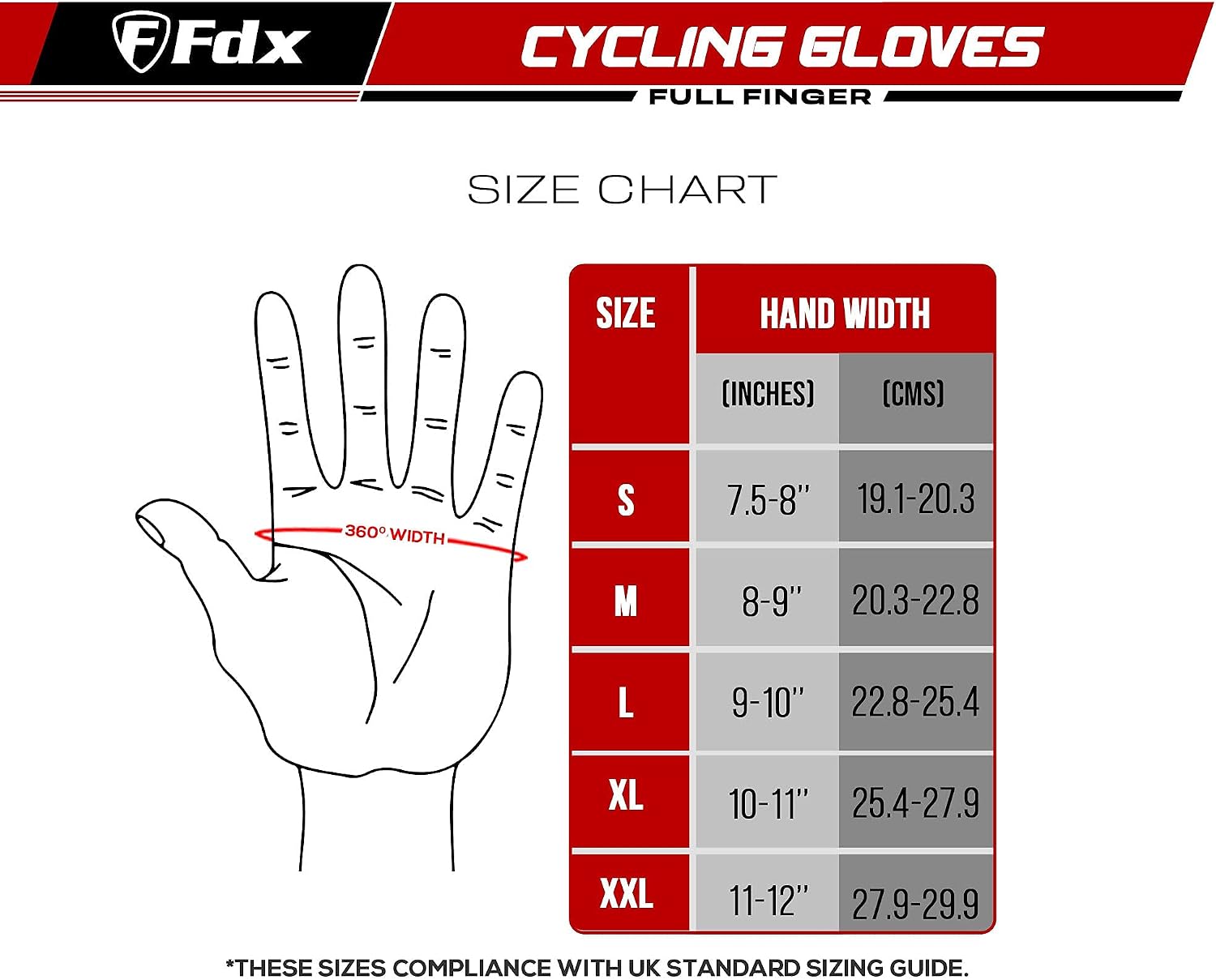 FDX Full Finger Winter Cycling Gloves - Image 7