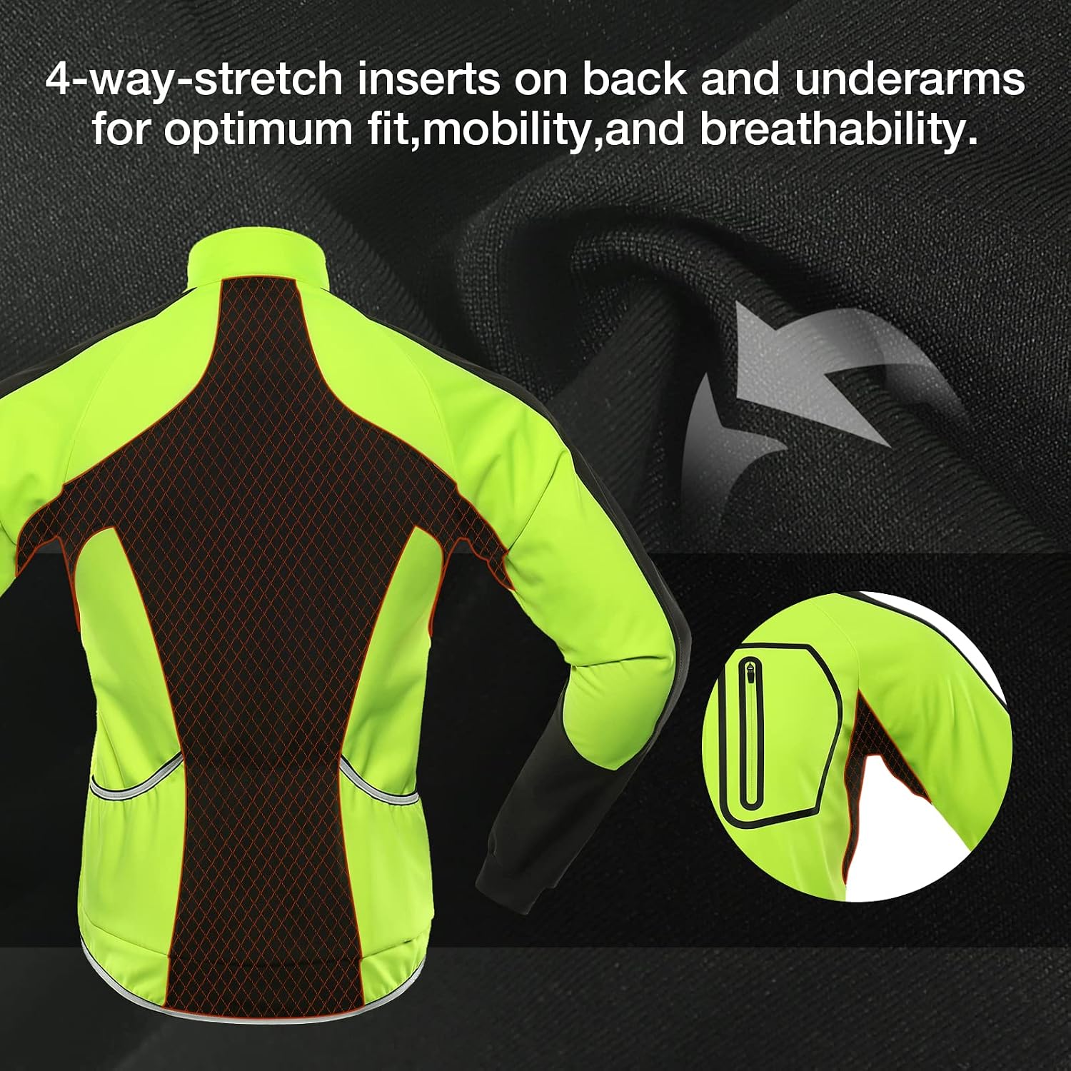 BERGRISAR Men's Waterproof Thermal Cycling Jacket - Image 5