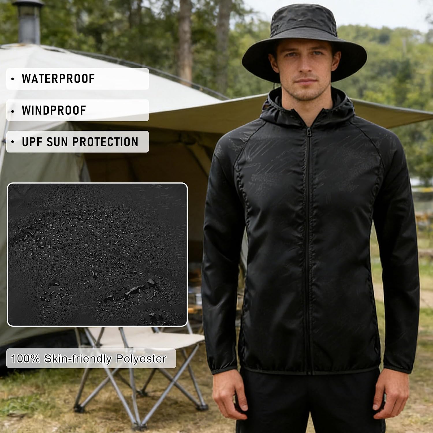 Men's Lightweight Waterproof Jacket with Pockets - Image 4