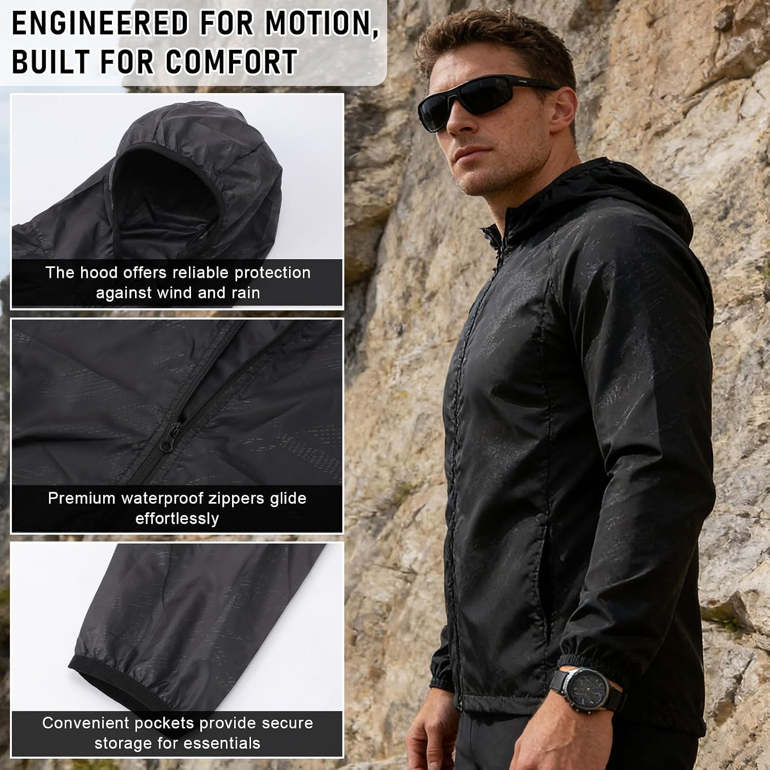 Men's Lightweight Waterproof Jacket with Pockets - Image 5