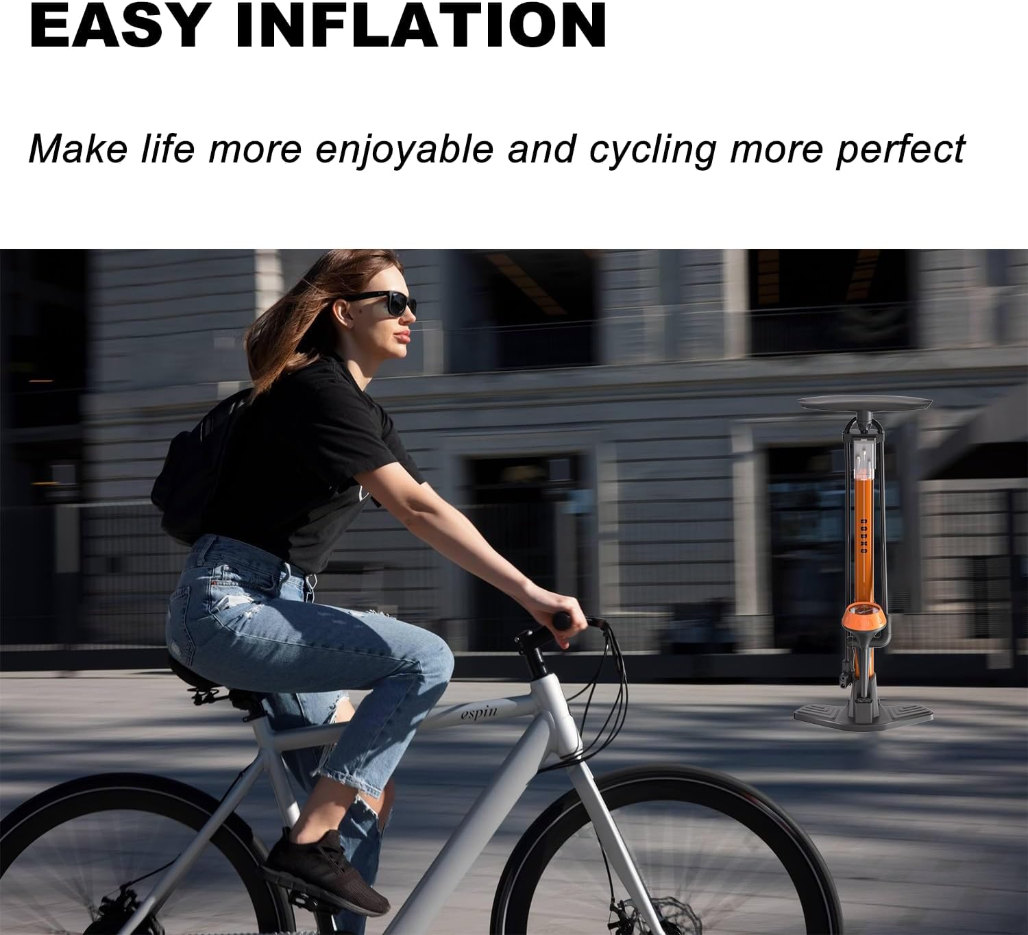 GOBKO Bike Pump Bicycle Floor Air Pump - Image 6