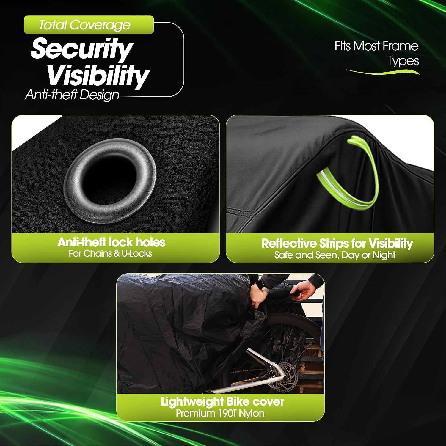 Rockoo Bike Cover for Outdoor Storage for 2 Bikes - Image 3