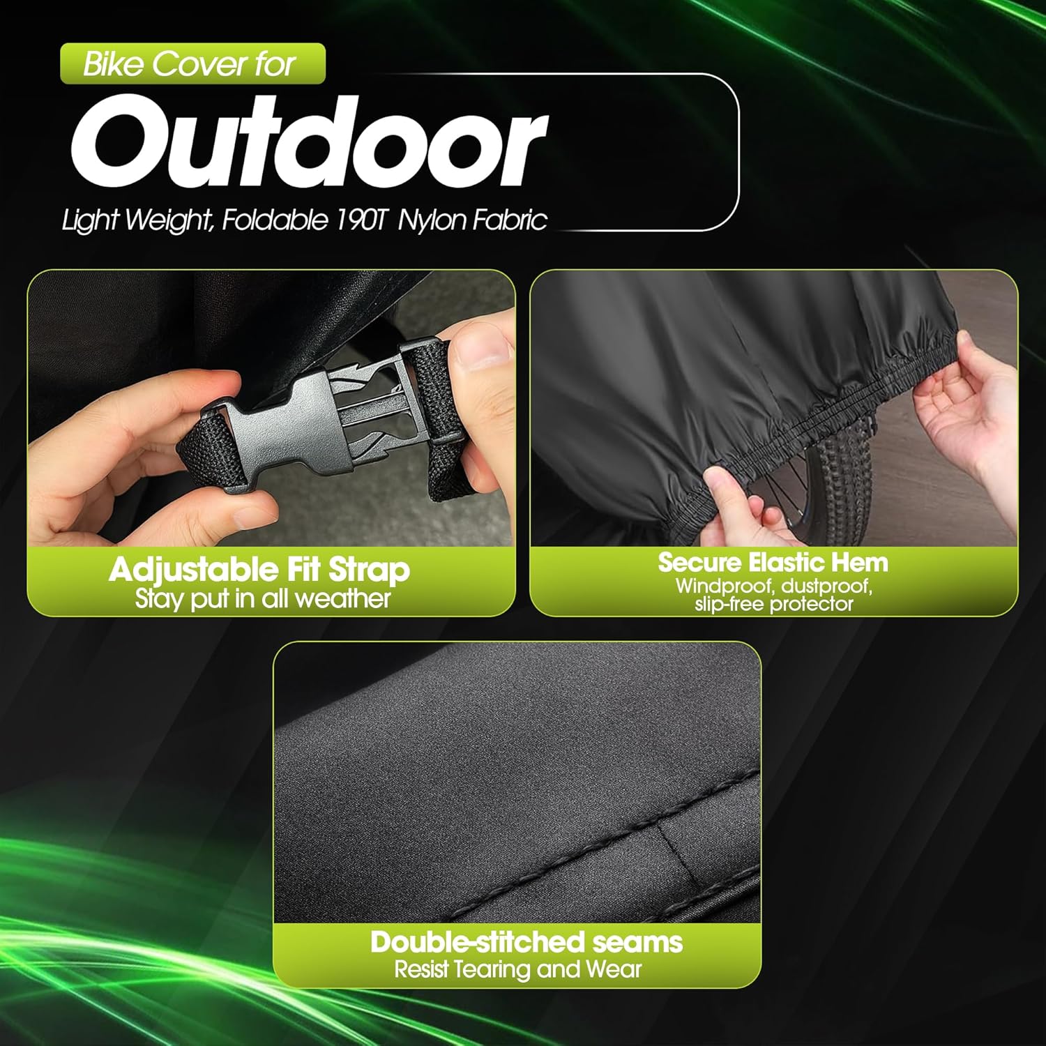 Rockoo Bike Cover for Outdoor Storage for 2 Bikes - Image 4