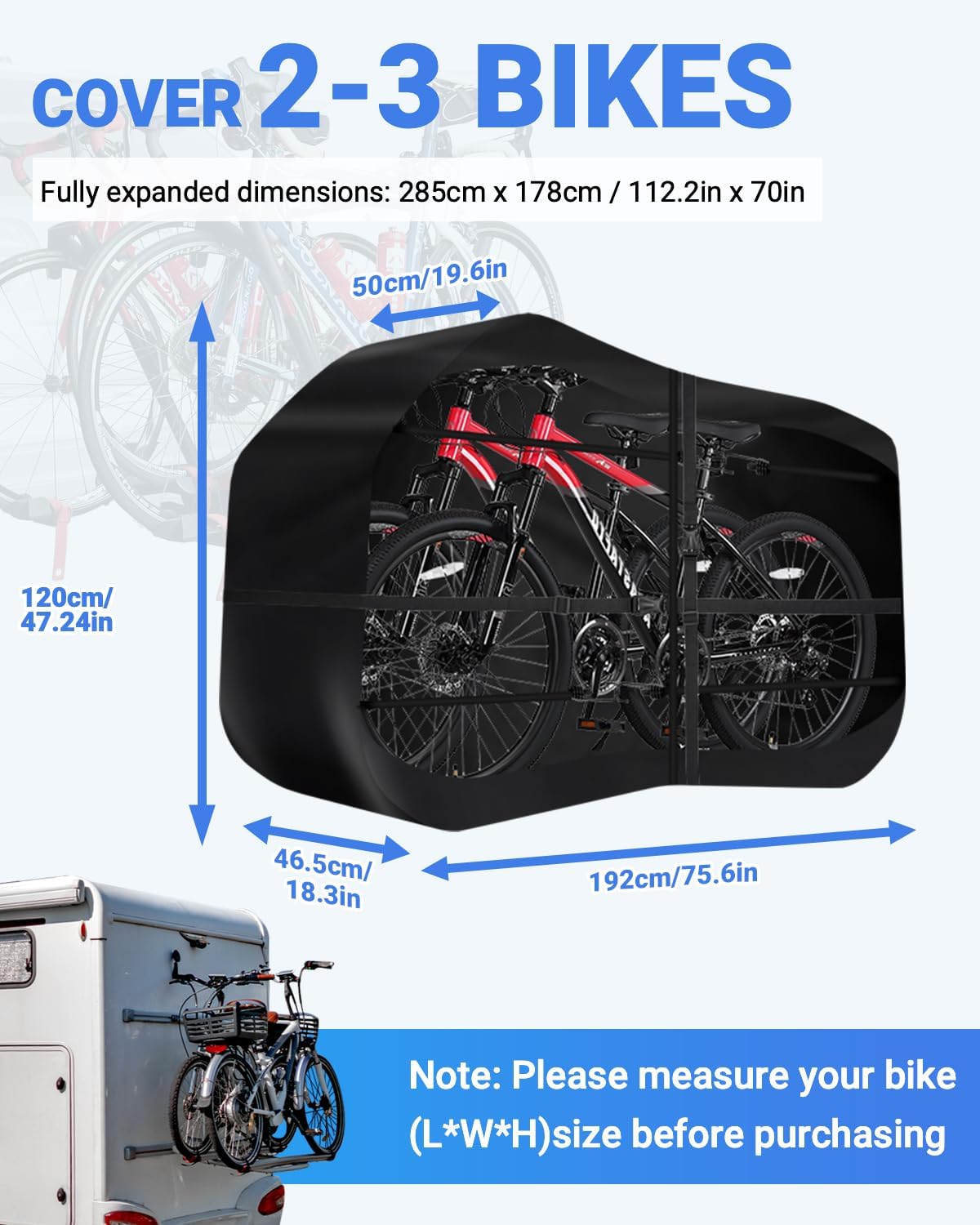 SUPAREE Bike Covers Transport Covers 2-3 Bikes - Image 3