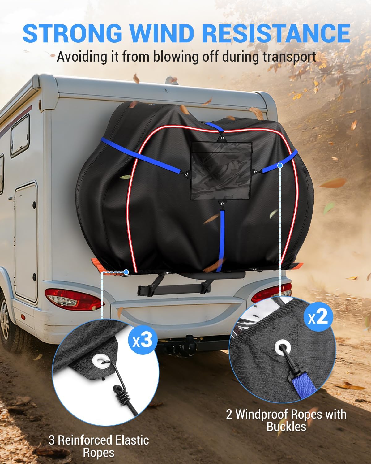 SUPAREE Motorhome Bike Cover 2 Bike Cover - Image 4