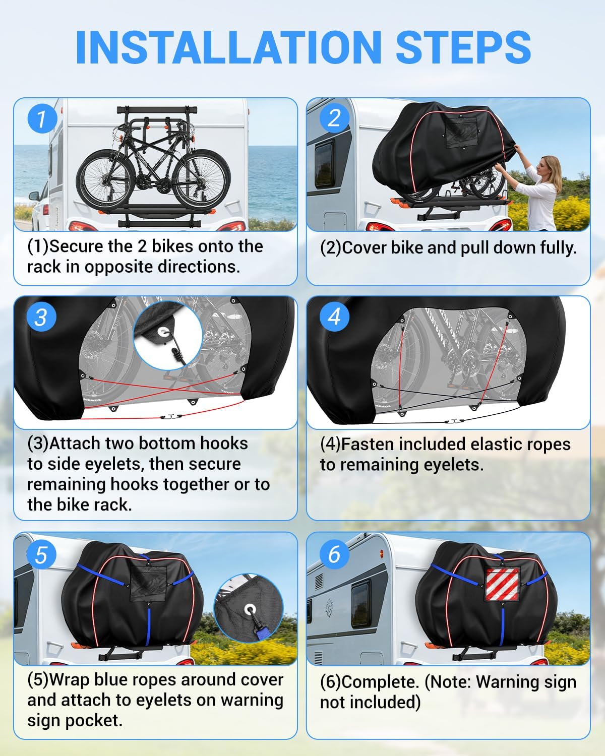 SUPAREE Motorhome Bike Cover 2 Bike Cover - Image 7