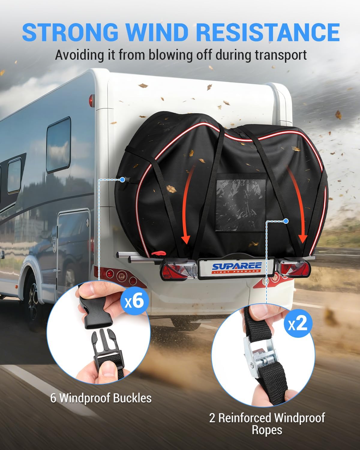 SUPAREE Motorhome Bike Covers for 3 Bikes - Image 4