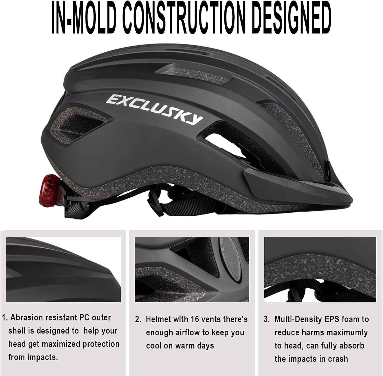 Exclusky Bike Helmet Breathable - Image 3