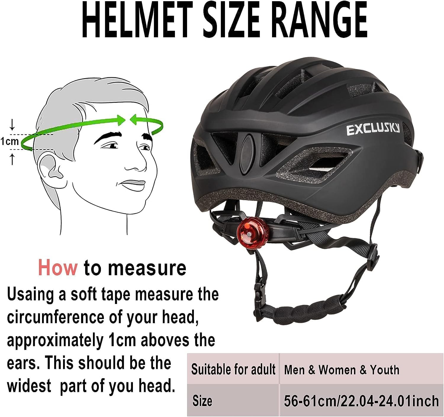 Exclusky Bike Helmet Breathable - Image 5