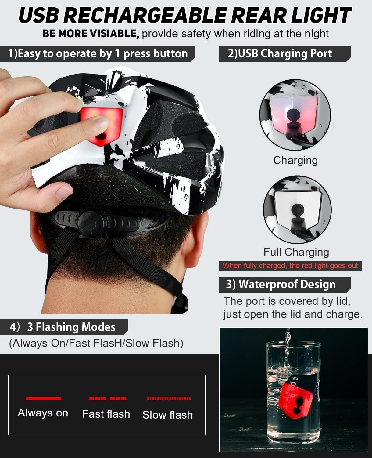 Bike Helmet Lightweight LED Light - Image 3