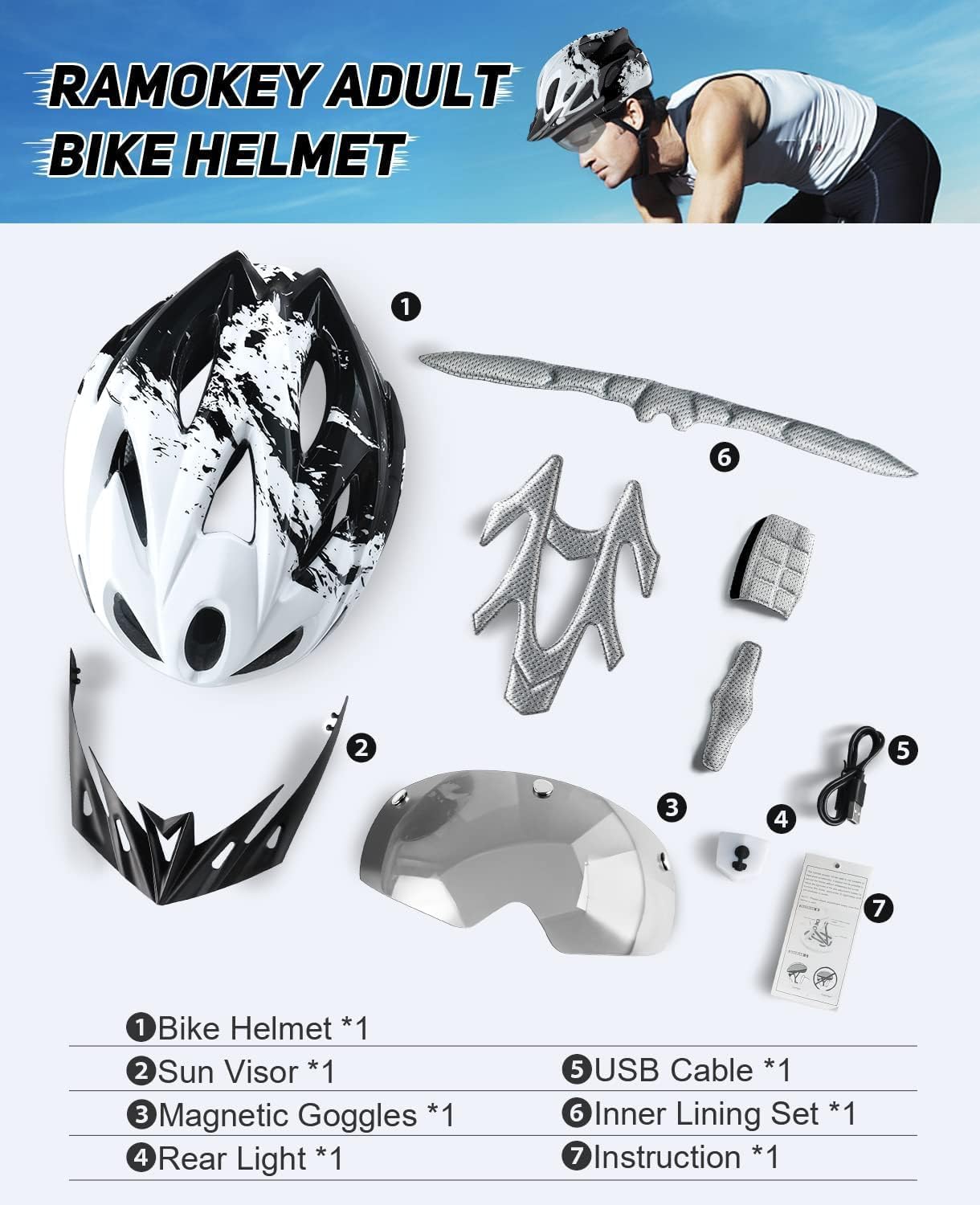 Bike Helmet Lightweight LED Light - Image 7
