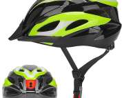Bike Helmet Adult with Light, Cycle Helmet 57-62cm for Unisex Men Women