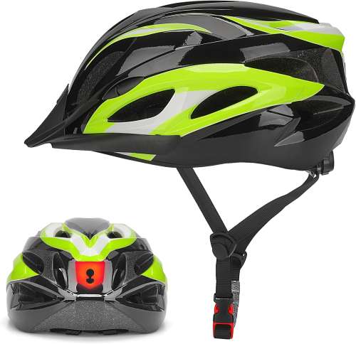 Bike Helmet Adult with Light, Cycle Helmet 57-62cm for Unisex Men Women
