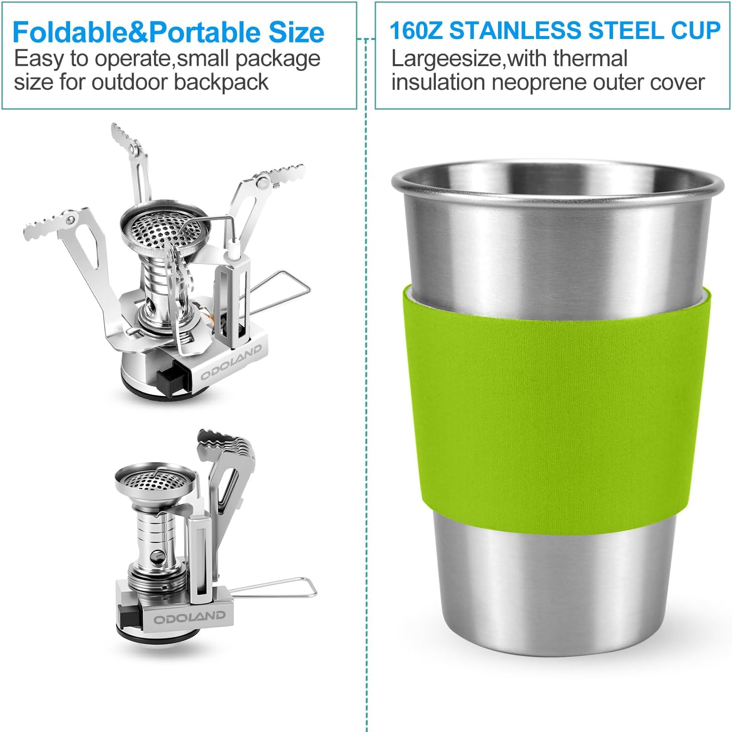 Odoland Camping Cookware Kit, Lightweight - Image 5