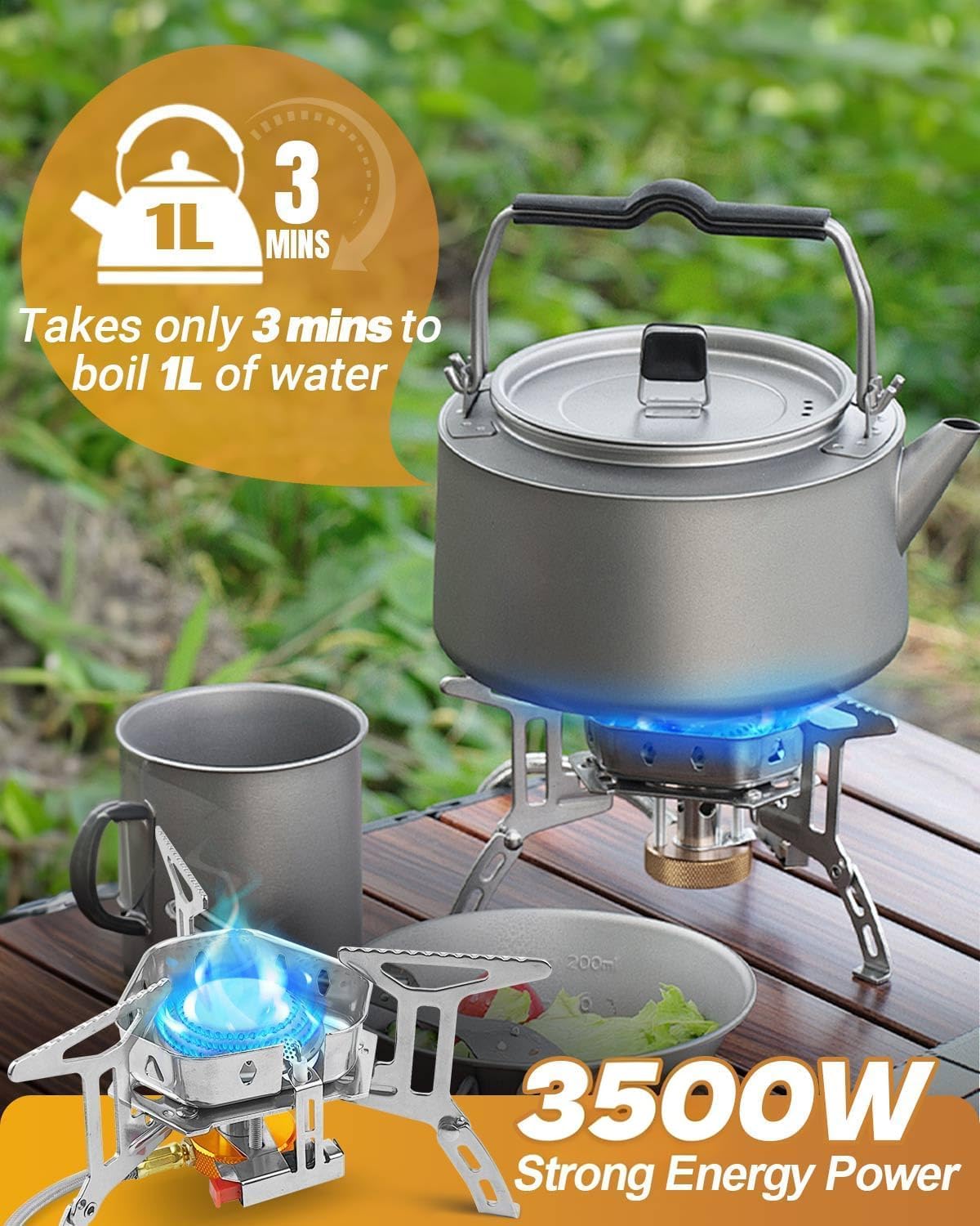 Portable Camping Gas Stove Burner, Windproof - Image 4