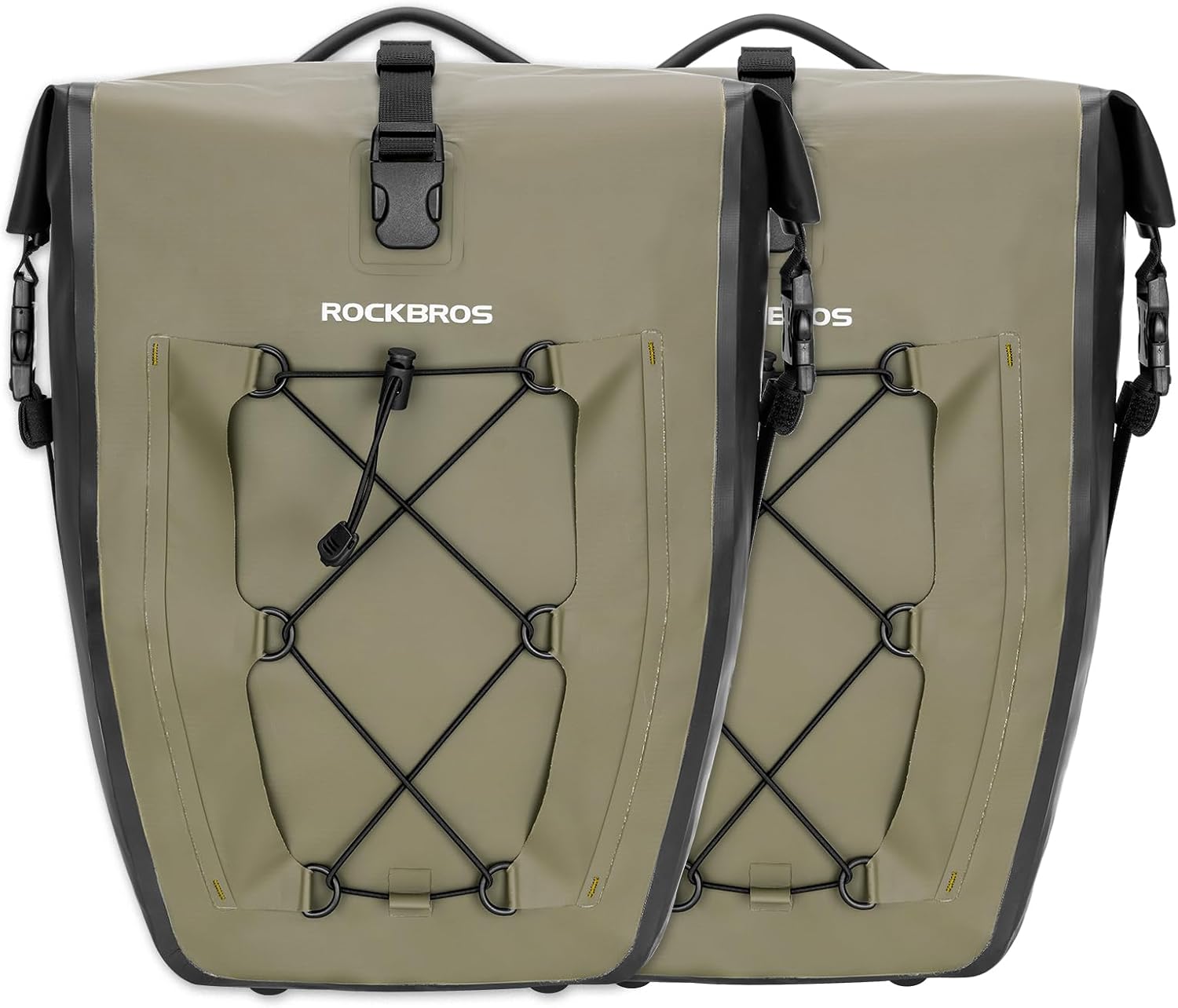 ROCKBROS Bike Pannier Bag 100% Waterproof, 25L-32L Rear Rack Bike Bag