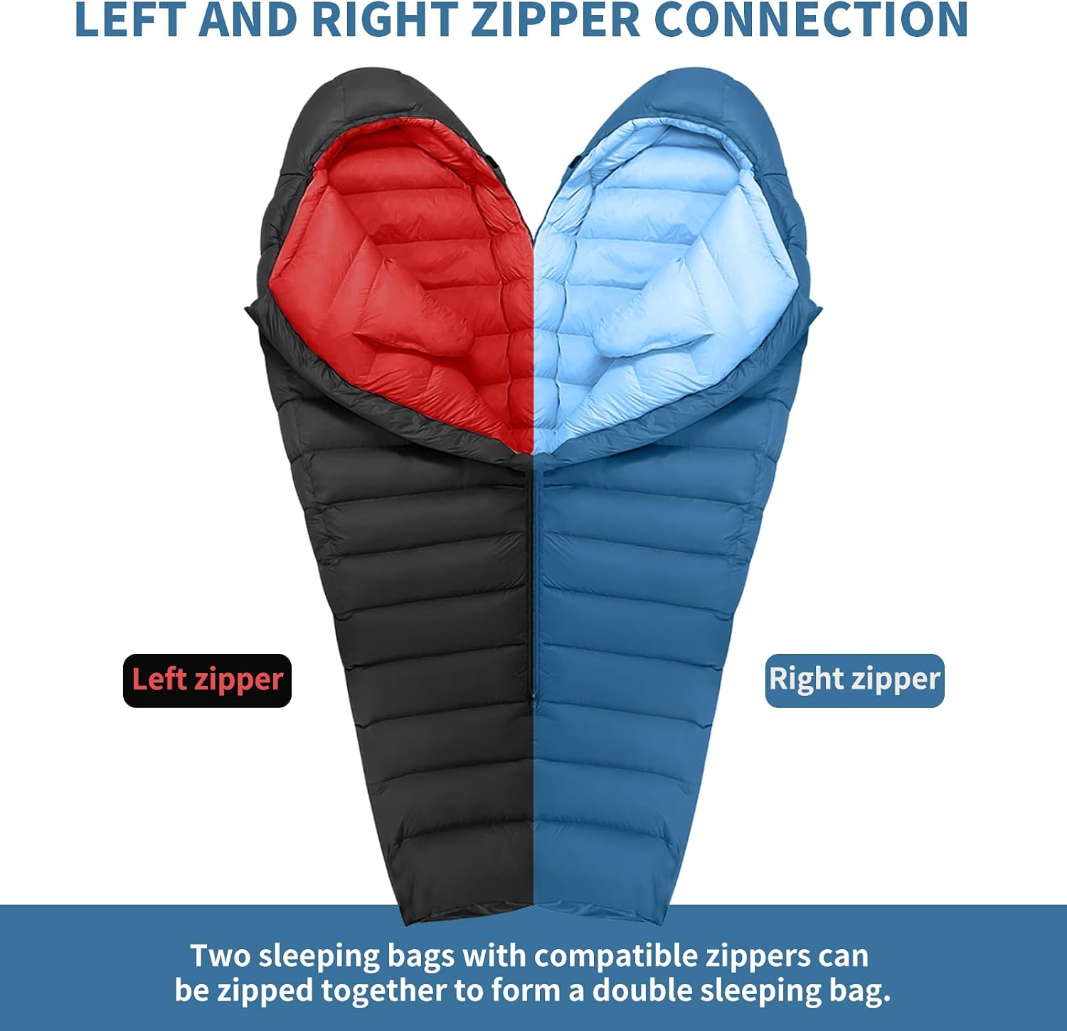 Winter Sleeping Bag for Adults, Lightweight Down - Image 4