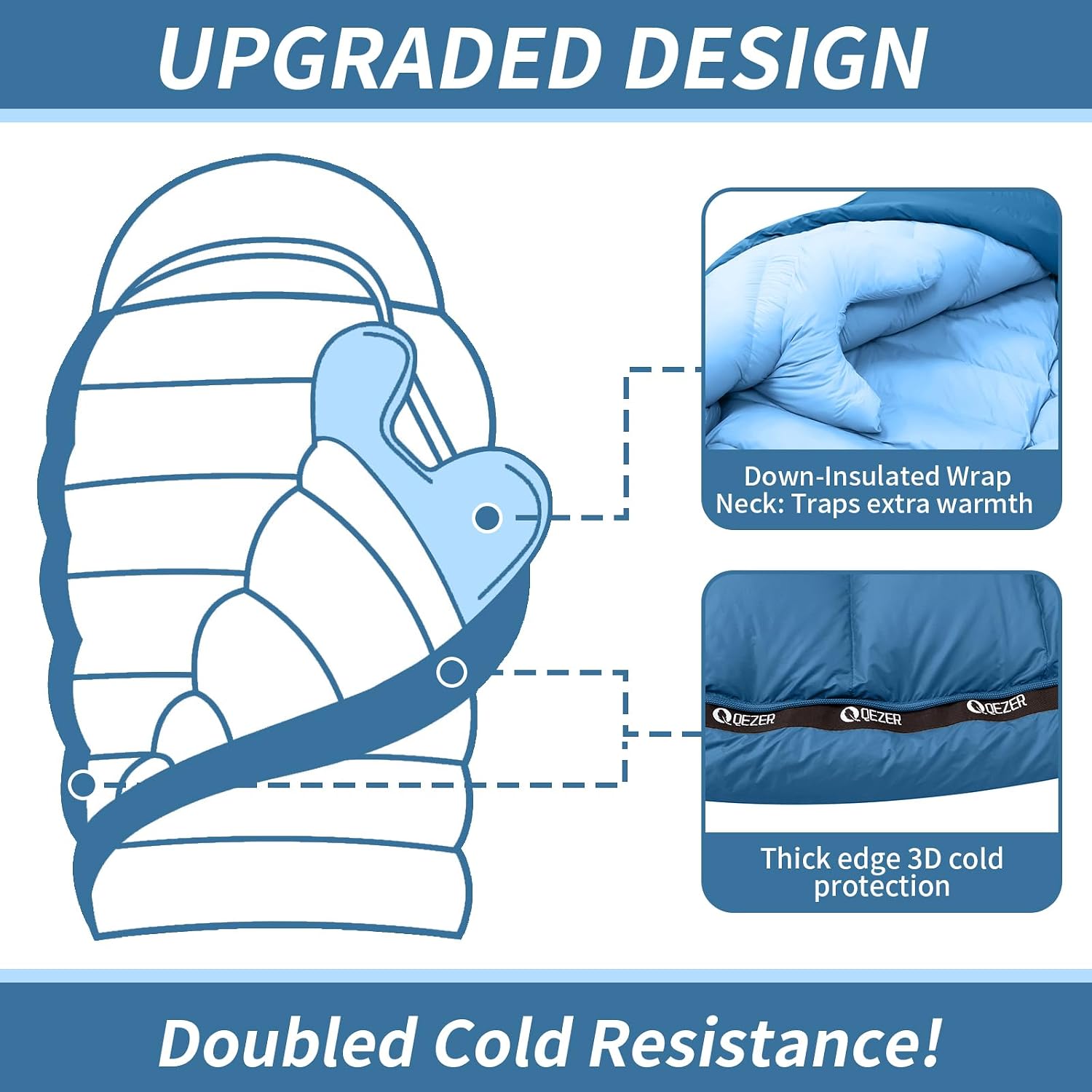 Winter Sleeping Bag for Adults, Lightweight Down - Image 7
