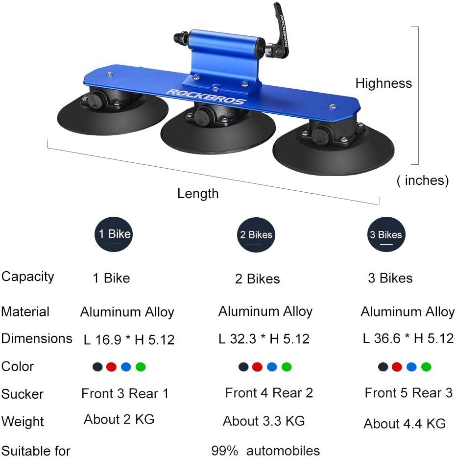 ROCKBROS Suction Bike Rack Car Roof - Image 2