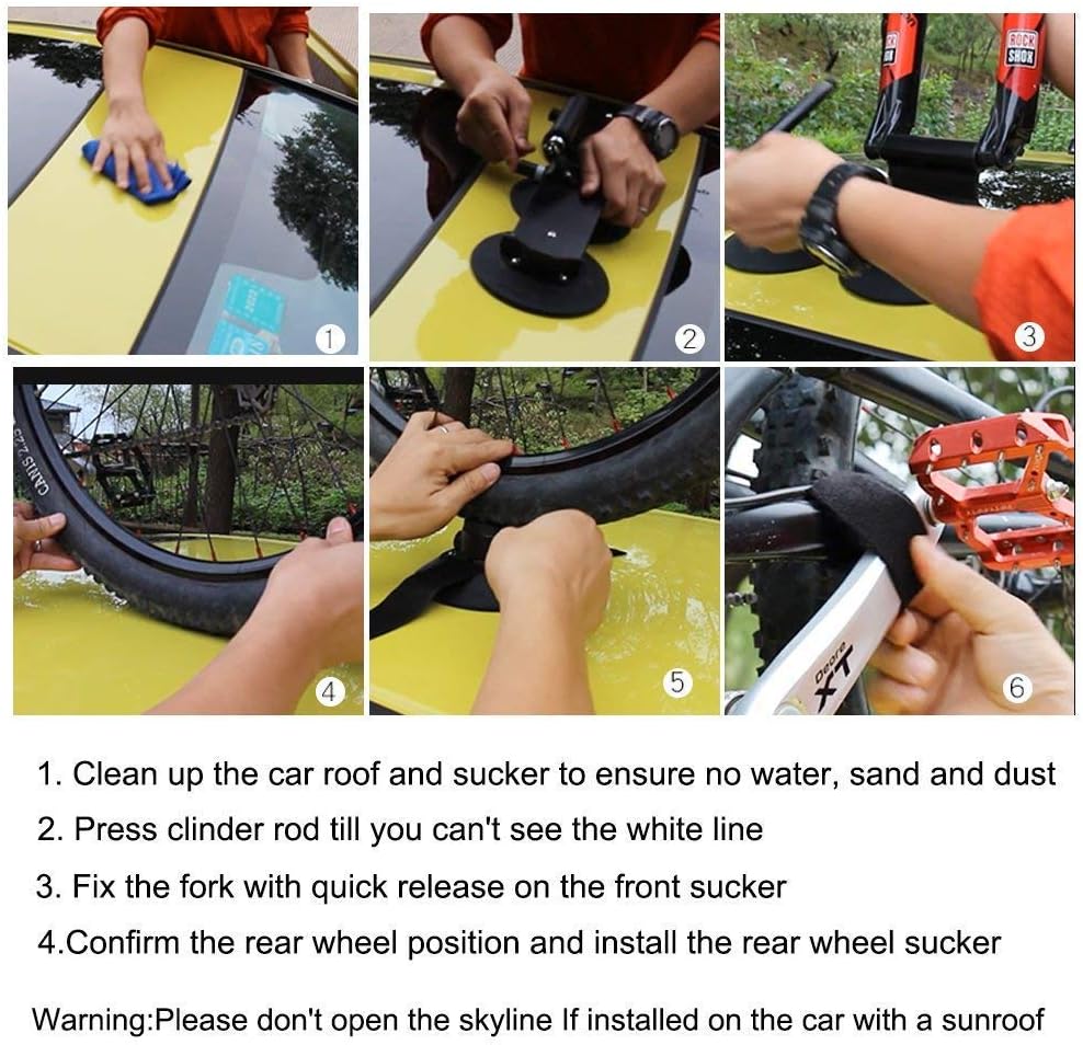 ROCKBROS Suction Bike Rack Car Roof - Image 5
