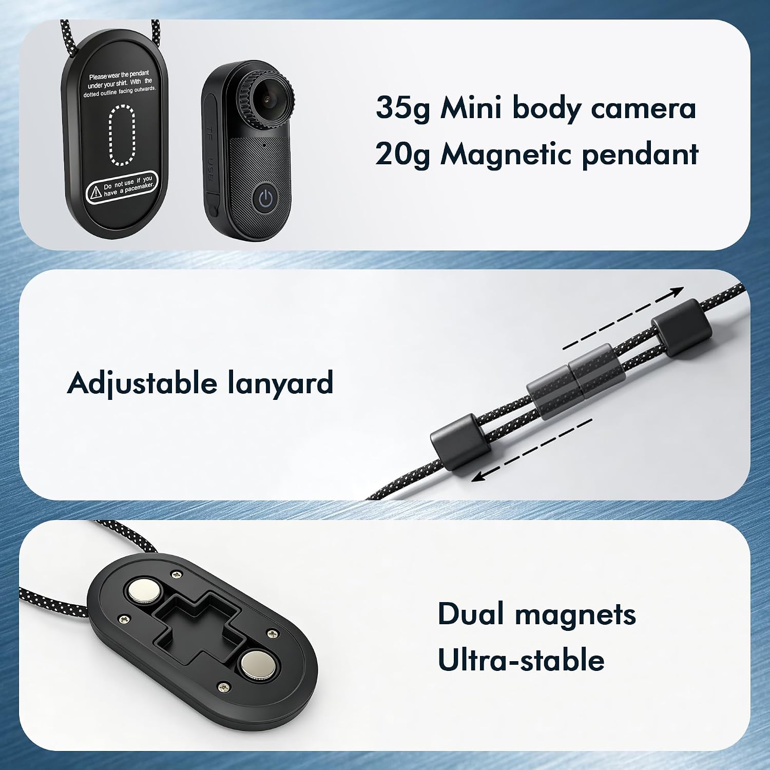 2.7K Mini Body Camera,35g Wearable Action Camera. - Image 8