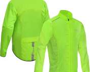 Brisk Bike Cycling Rain Jackets for Men Lightweight & Waterproof Cycling Jacket High Vis Full Sleeves Breathable Reflective Cycling Jacket for Running & Outdoor Activities