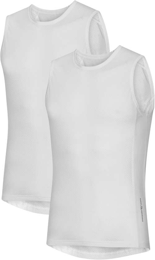 DANISH ENDURANCE Mesh Base Layer for Cycling Men, Sleeveless Cycling Vest, Lightweight Breathable Mesh, Anti Odour, Second-Skin Fit, 2 Pack