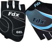 FDX Cycling Gloves for Men Women Half Finger Padded Bike Gloves
