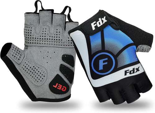 FDX Fingerless Cycling Gloves Gel Padded Breathable MTB Bike Mitts