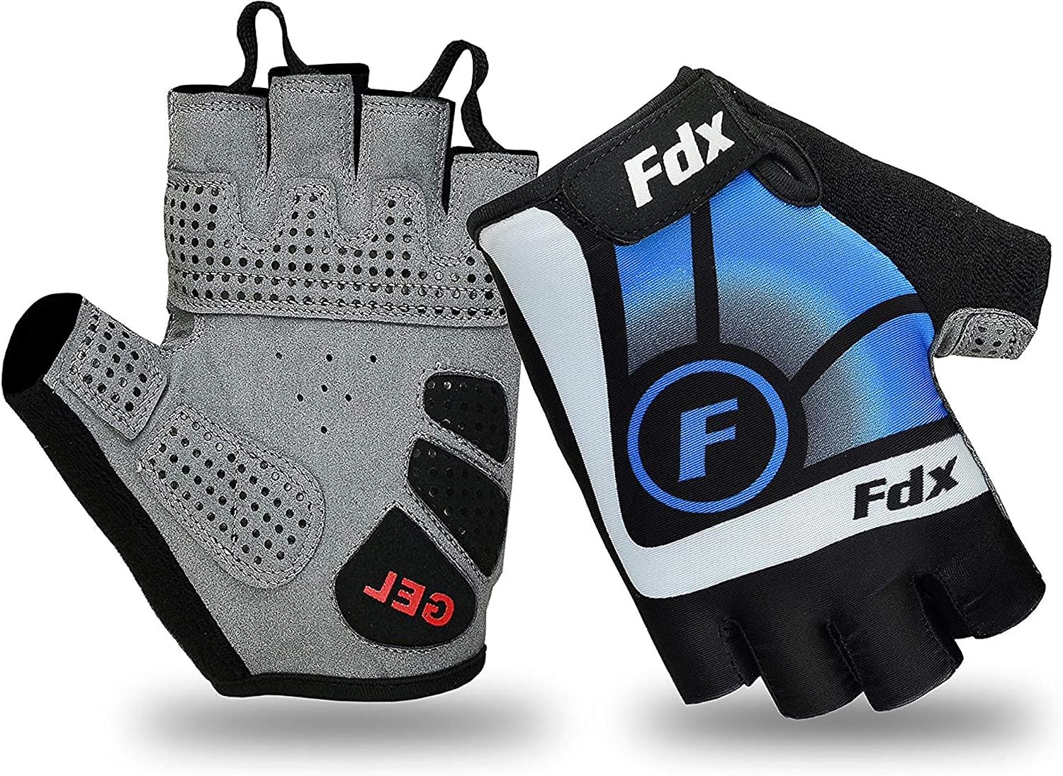 FDX Fingerless Cycling Gloves Gel Padded Breathable MTB Bike Mitts