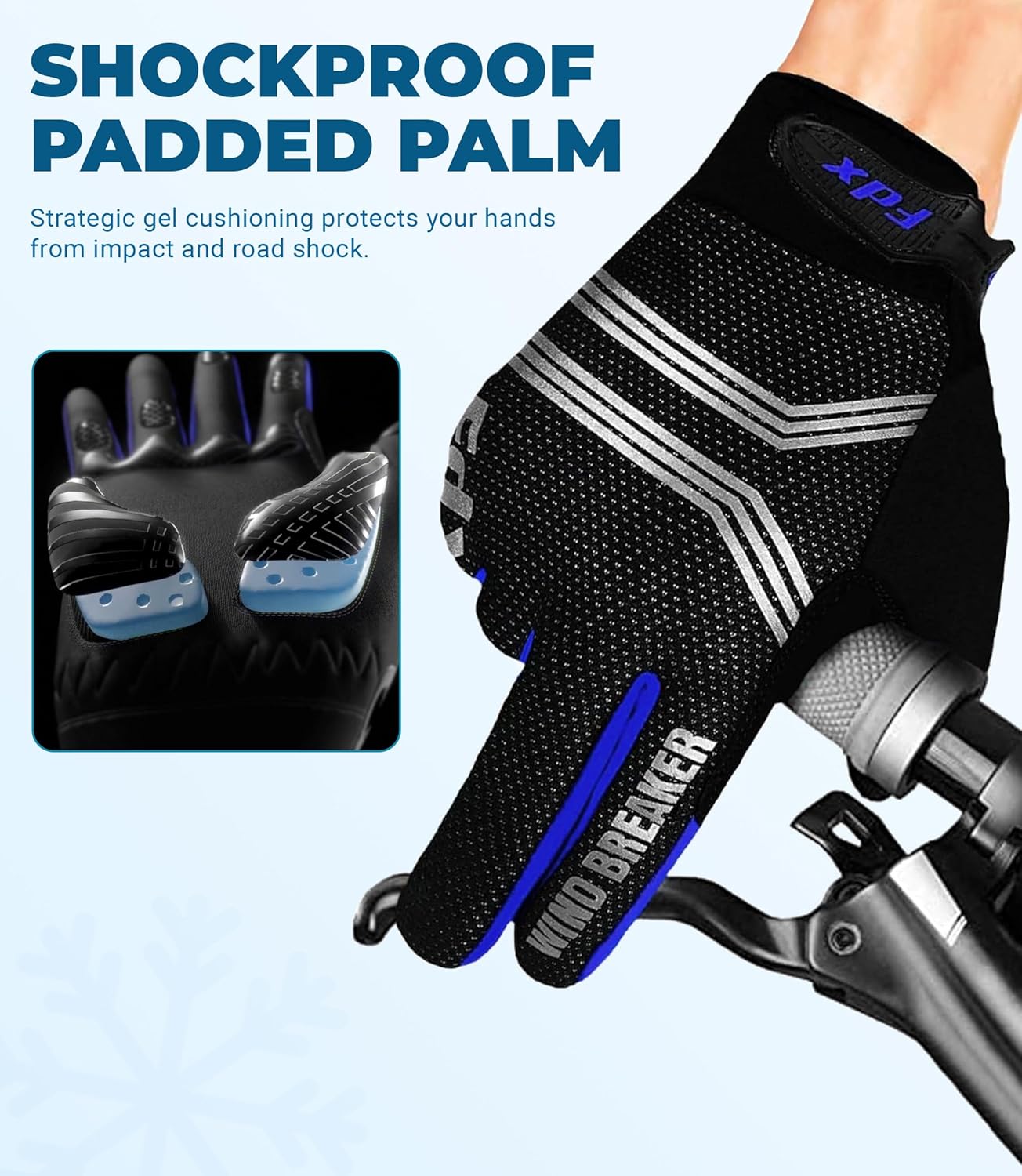 FDX Full Finger Winter Cycling Gloves - Image 2