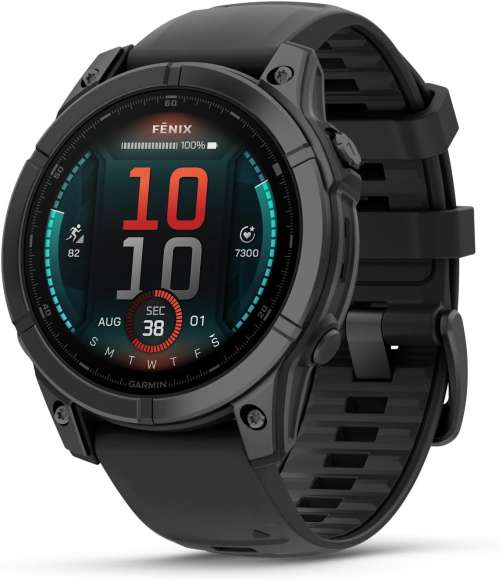 Garmin fēnix E, 47mm GPS smartwatch, Slate Grey & Black