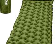 HiiPeak Camping Sleeping Pad, Ultralight Camping Mat with Pillow Built-in Foot Pump Inflatable Sleeping Pads Compact for Backpacking Hiking Traveling Tent (Green)
