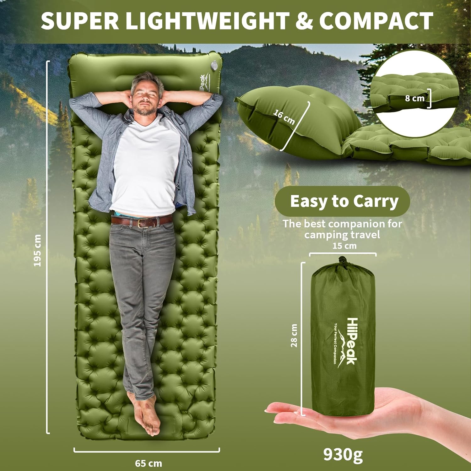 HiiPeak Camping Sleeping Pad, Ultralight - Image 2