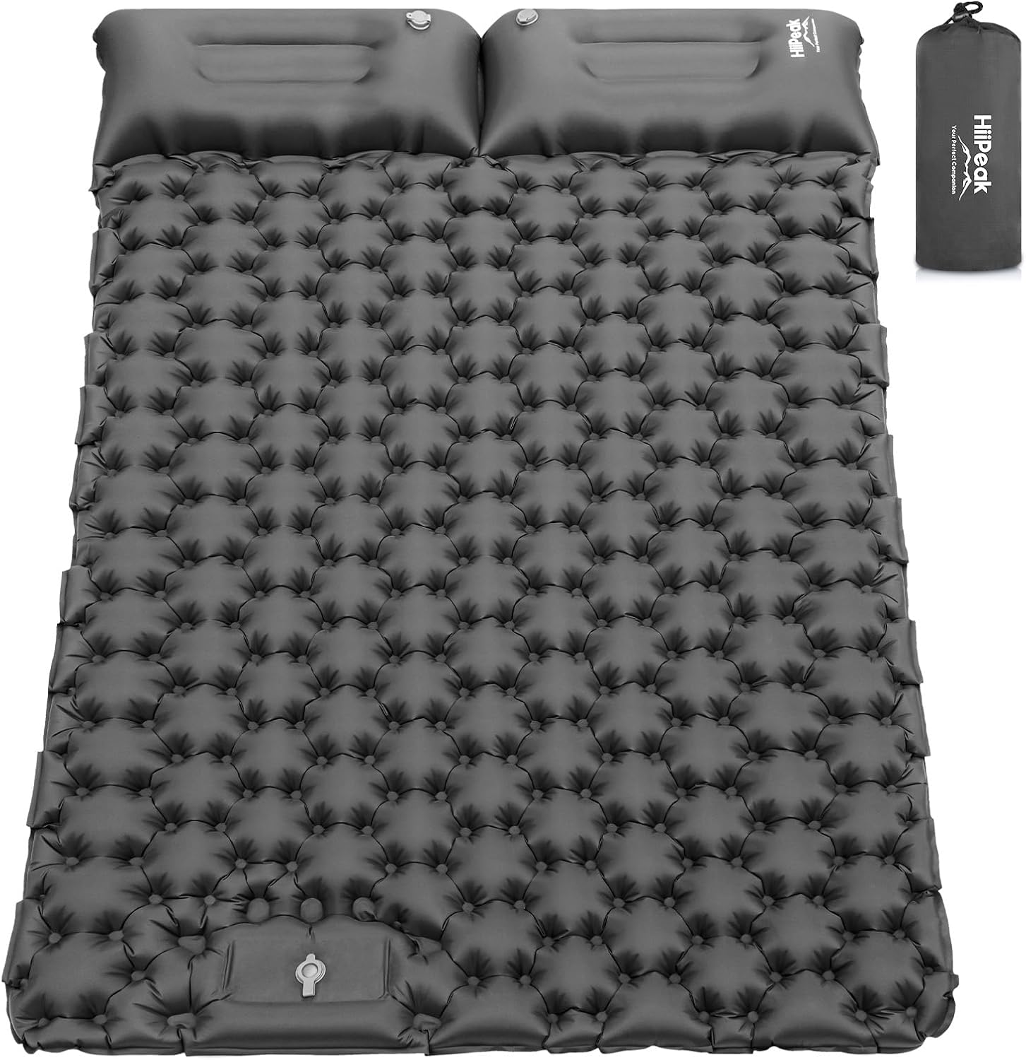 HiiPeak Sleeping Pad - Ultralight Inflatable Sleeping Mat with Built-in Foot Pump, Durable Compact Waterproof Camping Air Mattress for Camping, Backpacking, Hiking, Tent Trap Traveling