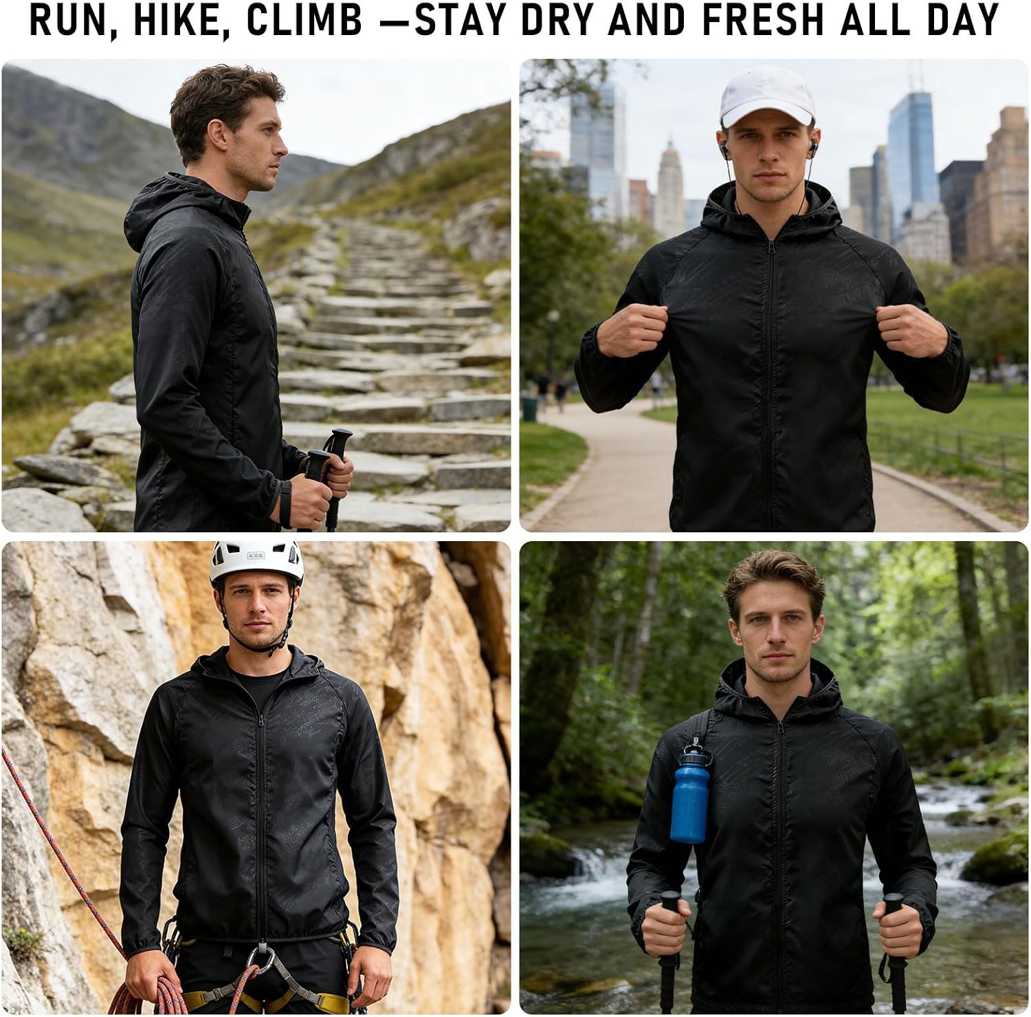 Men's Lightweight Waterproof Jacket with Pockets - Image 2