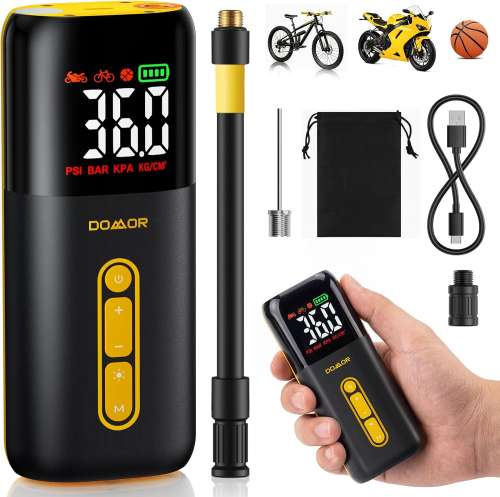 Mini Electric Bike Pump Fast Inflation Portable Bicycle Pump 150 PSI
