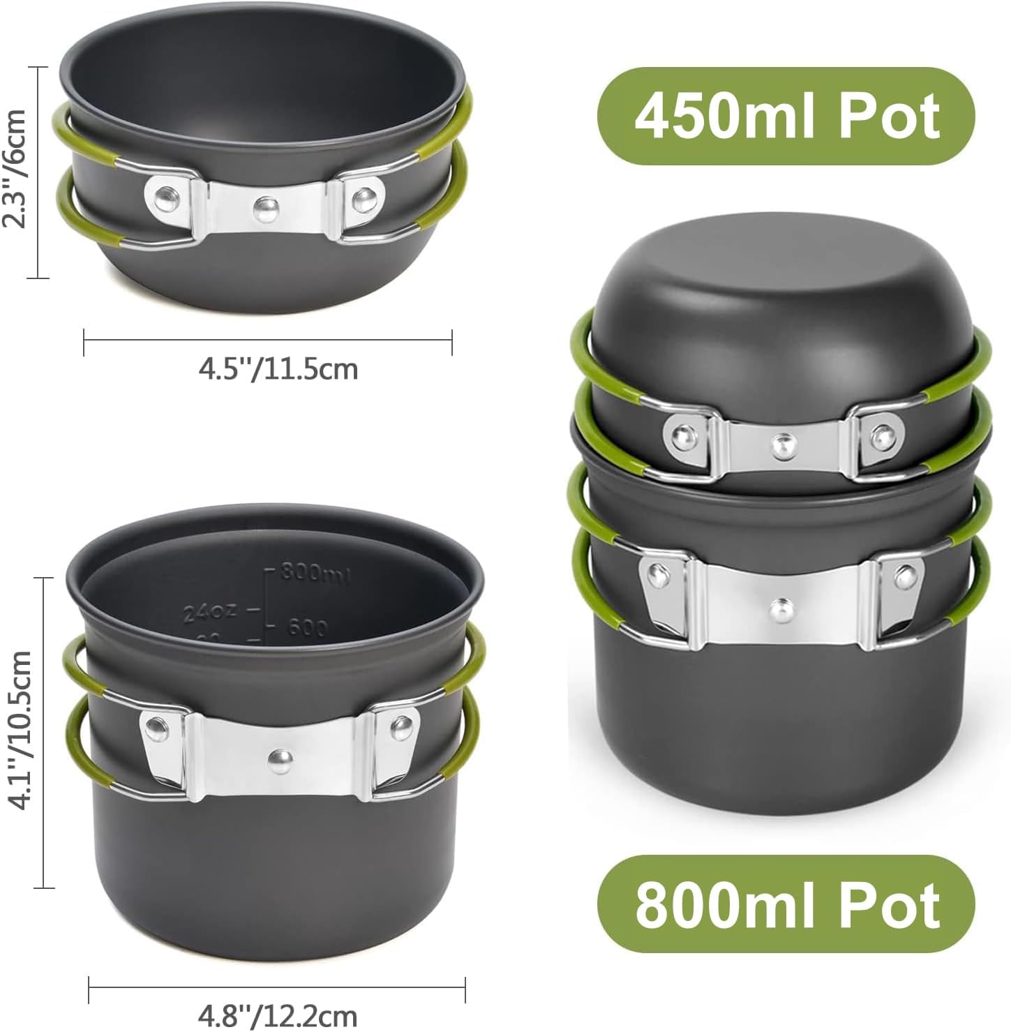 Odoland Camping Cookware Kit, Lightweight - Image 2