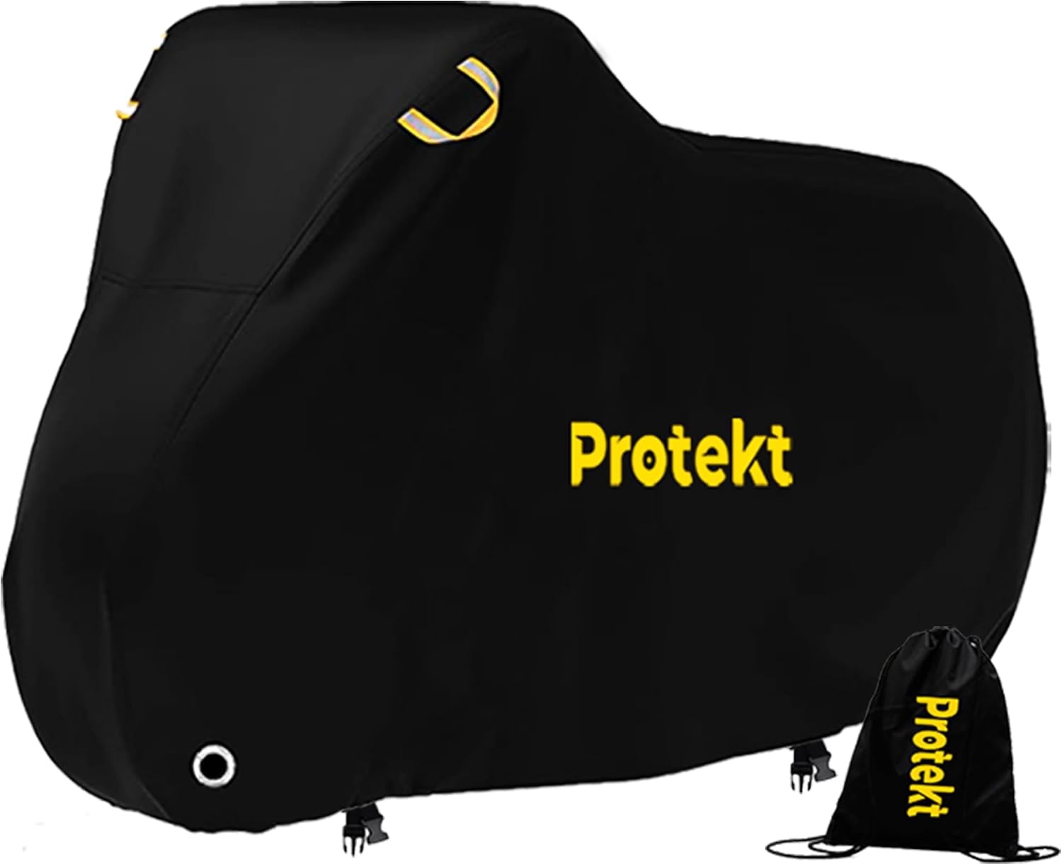 Protekt Bike Cover for 2 Bikes - 190T Nylon Push Bike Covers for Outside Storage, Heavy Duty, Waterproof, Dust Resistant, Anti Rain, UV Coated, Lock Holes Storage Bag for Mountain Bike/Bicycle/E-Bikes