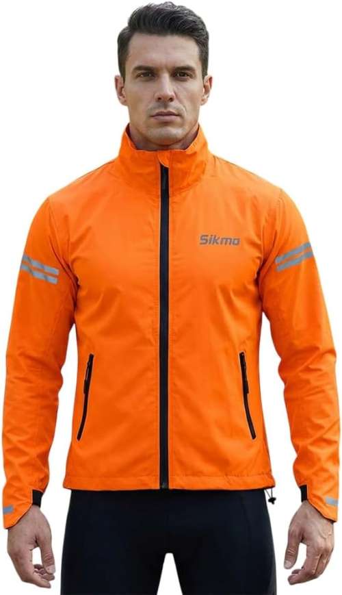 SIKMA MENS CYCLING WATERPROOF JACKETS RUNNING TOP HOODED JACKET WINDPROOF OUTDOOR WATER RESISTANT CASUAL RAIN COAT …