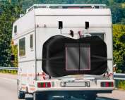 SUPAREE Bike Covers Transport Bike Covers for Outside Storage Bike Rack Cover for 2-3 Bikes Waterproof 420D Oxford Heavy Duty for Motorhome Caravan Car Hitch Travel Camping